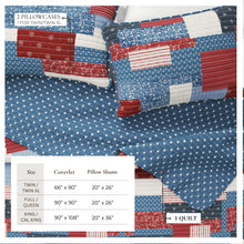 Load image into Gallery viewer, Americana Patchwork Quilt Set - Lowel Collection