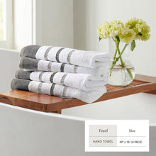 Load image into Gallery viewer, Decorative Cotton Stripe Bath Towel Set - Noelle Collection