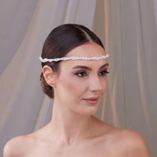 Load image into Gallery viewer, Pearl and Crystal Bridal Halo