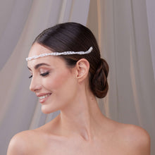 Load image into Gallery viewer, Pearl and Crystal Bridal Halo