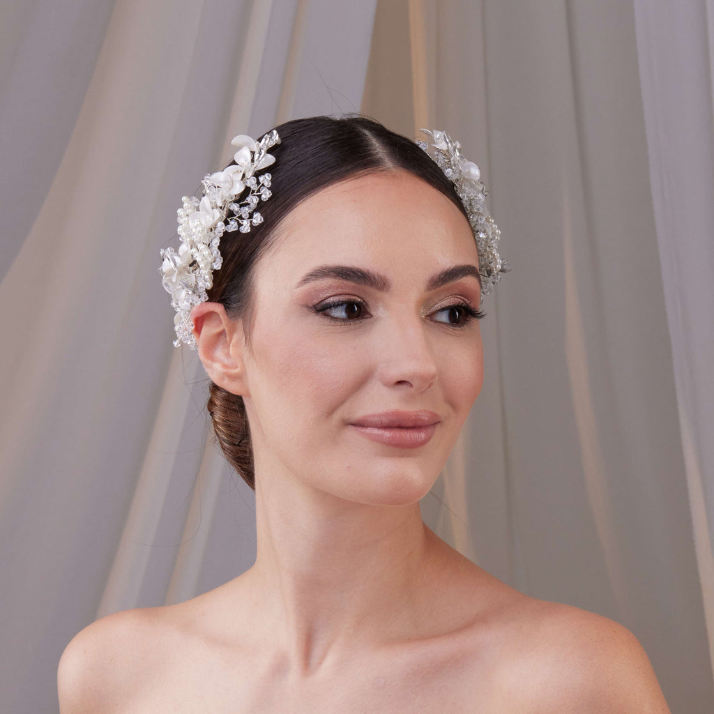 Two-Piece Flower Wedding Hair Vine Set