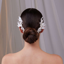 Load image into Gallery viewer, Two-Piece Resin Flower Bridal Hair Vine Set