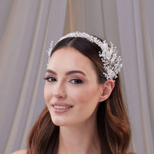 Load image into Gallery viewer, Resin and Crystal Beaded Bridal Hair Band