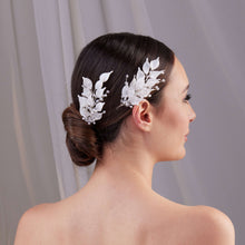 Load image into Gallery viewer, Two-Piece Resin Flower Bridal Hair Vine Set