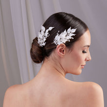Load image into Gallery viewer, Two-Piece Resin Flower Bridal Hair Vine Set