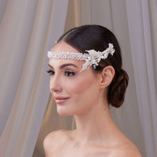 Load image into Gallery viewer, Bridal Resin Flower and Crystal Halo