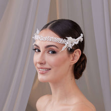 Load image into Gallery viewer, Bridal Resin Flower and Crystal Halo
