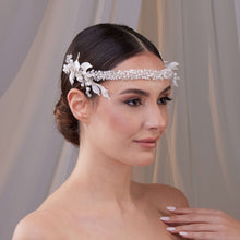 Load image into Gallery viewer, Bridal Resin Flower and Crystal Halo