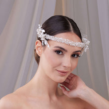 Load image into Gallery viewer, Bridal Resin Flower and Crystal Halo