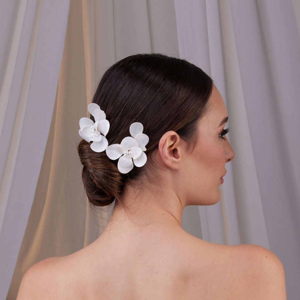 Two-Piece Resin Flower Hair Pin Set