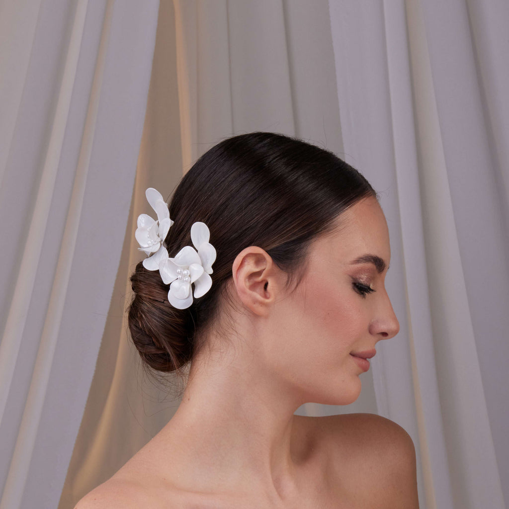 Two-Piece Resin Flower Hair Pin Set