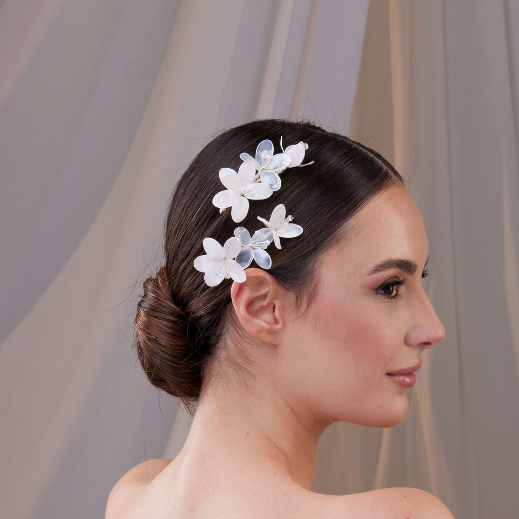 Two-Piece Resin Flower Hair Vine Set