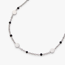Load image into Gallery viewer, Black Enameled Chain Coin Station Anklet