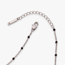 Load image into Gallery viewer, Black Enameled Chain Coin Station Anklet