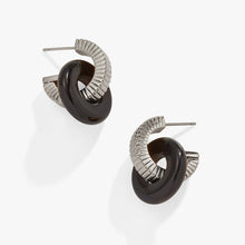 Load image into Gallery viewer, Black Onyx Textured Earrings
