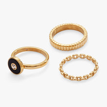Load image into Gallery viewer, Black Onyx Ring Set of 3