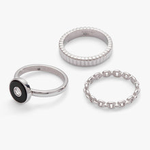 Load image into Gallery viewer, Black Onyx Ring Set of 3