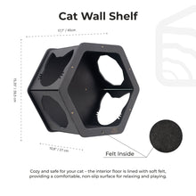 Load image into Gallery viewer, Wall Mount Cat Shelves Black