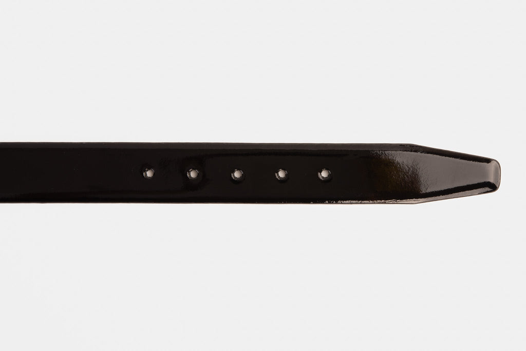 The Sun Reversible Black Patent Leather Belt