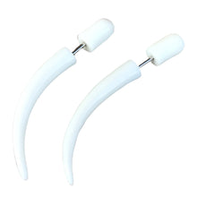 Load image into Gallery viewer, Fake Taper Gothic Earrings White Illusion Plug Lightweight Alternative Gauge Jewelry