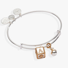 Load image into Gallery viewer, Baby Block and Rattle Bangle