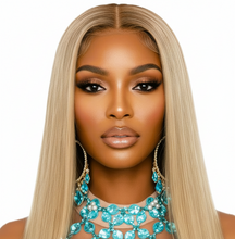 Load image into Gallery viewer, Light Blonde Brazilian Hair 24' Glueless HD Lace Transparent Swiss Closure Silky Straight Wig
