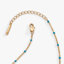 Load image into Gallery viewer, Turquoise Enameled Chain Coin Station Anklet