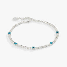 Load image into Gallery viewer, December Birthstone Blue Zircon Curb Chain Bracelet