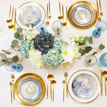 Load image into Gallery viewer, Narrow Gold Rim Dinner Plate-Set of 4