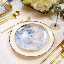 Load image into Gallery viewer, Narrow Gold Rim Dinner Plate-Set of 4