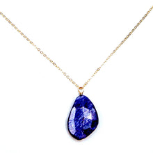 Load image into Gallery viewer, Large moonstone drop necklace (taupe, periwinkle, labradorite)