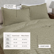 Load image into Gallery viewer, 100% Cotton Honeycomb Waffle Duvet Set - Mattea Collection