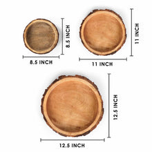 Load image into Gallery viewer, Bois Set of 3 Wood Bark Nut Bowls