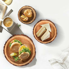 Load image into Gallery viewer, Bois Set of 3 Wood Bark Nut Bowls