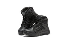 Load image into Gallery viewer, Botas Pro Black Men's 6 inch Side Zipper Rubber Sole Tactical Boots BMP111BK