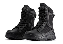 Load image into Gallery viewer, Botas Pro Black Men's 8 inch Side Zipper Rubber Sole Tactical Boots BMP110BK