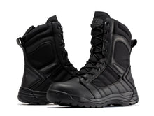 Load image into Gallery viewer, Botas Pro Black Men's 8 inch Side Zipper Rubber Sole Tactical Boots BMP110BK
