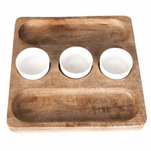 Load image into Gallery viewer, Bouffe Acacia Wood &amp; Ceramic Food Platter