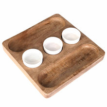 Load image into Gallery viewer, Bouffe Acacia Wood &amp; Ceramic Food Platter