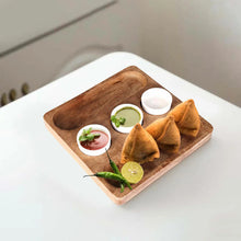 Load image into Gallery viewer, Bouffe Acacia Wood &amp; Ceramic Food Platter