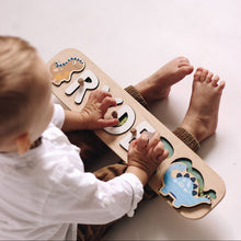 Load image into Gallery viewer, Boy Dinosaur Name Puzzle