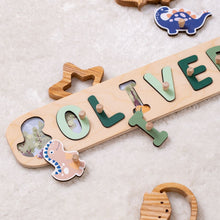 Load image into Gallery viewer, Boy Dinosaur Name Puzzle