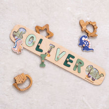 Load image into Gallery viewer, Boy Dinosaur Name Puzzle