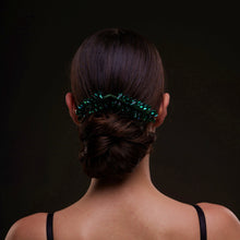 Load image into Gallery viewer, Emerald Green Crystal Leaf Hair Comb Set