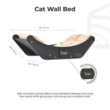 Load image into Gallery viewer, Cat Curve Wall Bed Black