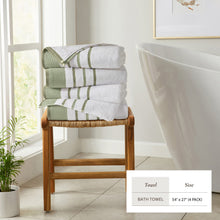Load image into Gallery viewer, Decorative Cotton Stripe Bath Towel Set - Noelle Collection