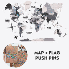 Load image into Gallery viewer, Bundle: Colored Map and Flags Pins