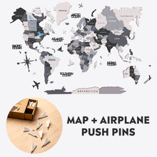 Load image into Gallery viewer, Bundle: Colored Map and Airplanes Pins