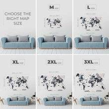 Load image into Gallery viewer, Bundle: Colored Map, Photo Frames, Flags and Airplanes Pins