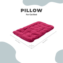 Load image into Gallery viewer, Sleeping Cat Pillow - Burgundy